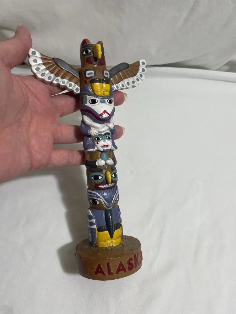 Alaska Native Totem Pole Souvenir Figurine 7